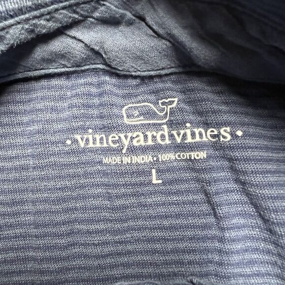 Vineyard Vines Polo Shirt Boys Size Large Blue Striped Short Sleeve Kids/Youth - Picture 2 of 7
